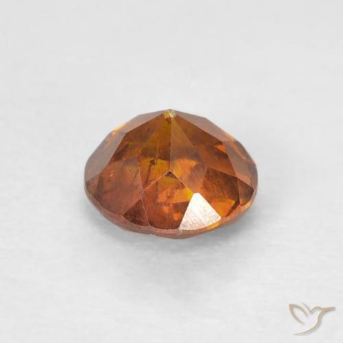 Sphalerite Gemstone in 5.5 mm (calibrated) Size for Sale, Sphalerite Stone in Medium Dark-Orange Color
