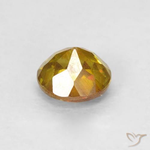 Sphalerite Gemstone in 4.5 mm (calibrated) Size for Sale, Sphalerite Stone in Apricot Orange Color