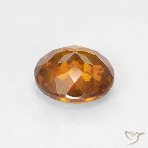Sphalerite Gemstone in 6 mm (calibrated) Size for Sale, Sphalerite Stone in Earth Orange Color
