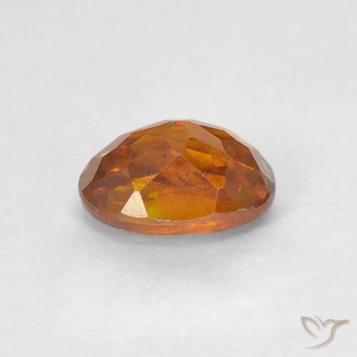 Sphalerite Gemstone in 6 x 4.4 mm Size for Sale, Sphalerite Stone in Deep Orange Color