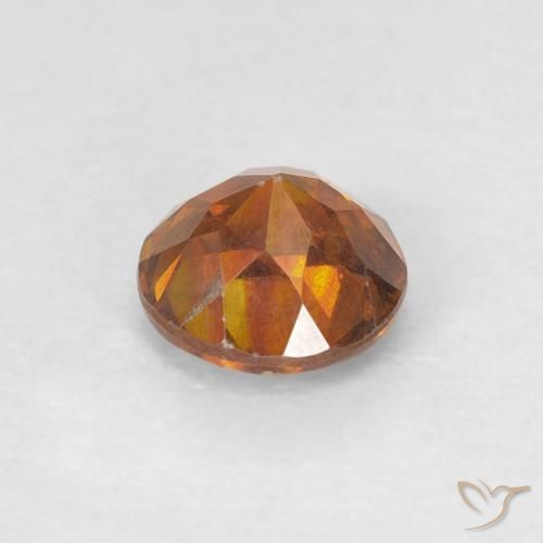 Sphalerite Gemstone in 4.5 mm (calibrated) Size for Sale, Sphalerite Stone in Medium Dark-Orange Color