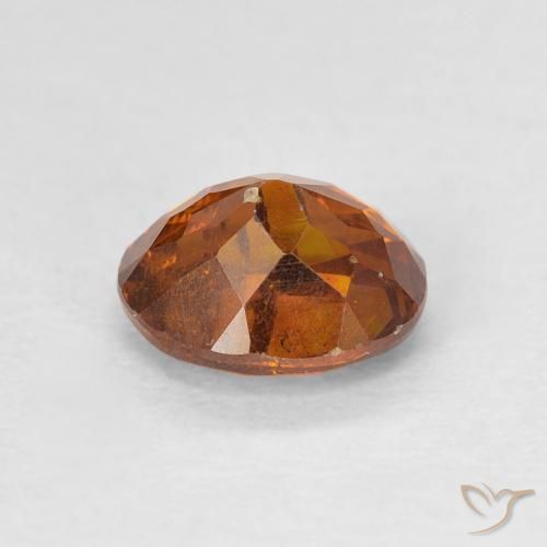 Sphalerite Gemstone in 6.6 x 5.6 mm Size for Sale, Sphalerite Stone in Medium Dark-Orange Color