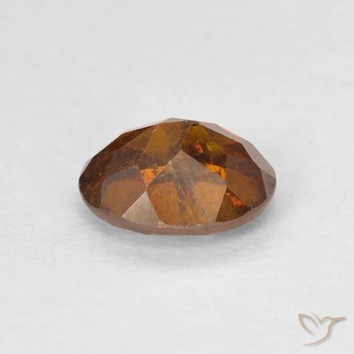 Sphalerite Gemstone in 6.3 x 5 mm Size for Sale, Sphalerite Stone in Medium Orange Color