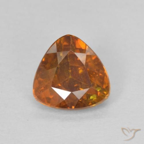 0.86ct Natural Earth Orange Sphalerite, Trillion, SI-I1