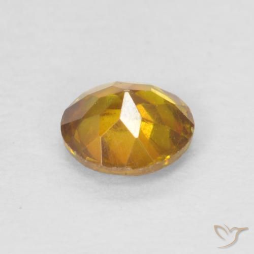 Sphalerite Gemstone in 4 mm (calibrated) Size for Sale, Sphalerite Stone in Brownish Orange Color