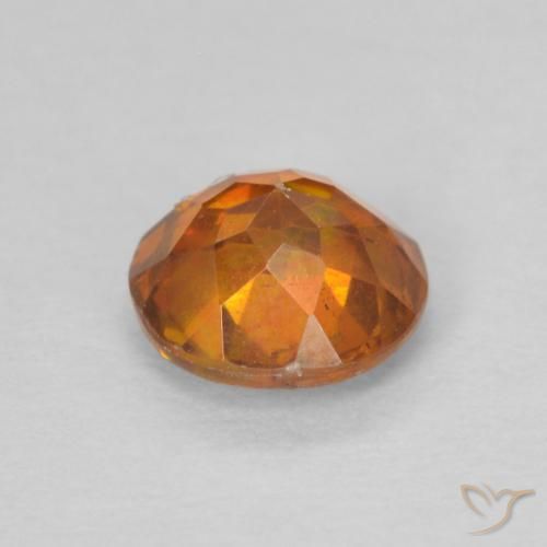 Sphalerite Gemstone in 5.5 mm (calibrated) Size for Sale, Sphalerite Stone in Medium Dark-Orange Color