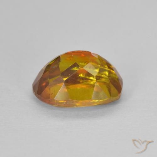 Sphalerite Gemstone in 8 x 6 mm (calibrated) Size for Sale, Sphalerite Stone in Deep Orange Color