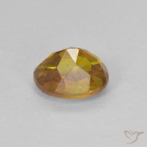 Sphalerite Gemstone in 5.5 x 4.5 mm Size for Sale, Sphalerite Stone in Earth Orange Color