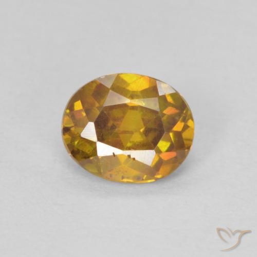 Sfalerite arancione da 0,62 ct, taglio ovale da 5,5 x 4,6 mm dalla Spagna, Photo A