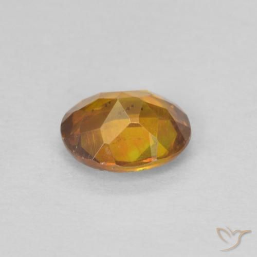 Sphalerite Gemstone in 5.5 x 4.6 mm Size for Sale, Sphalerite Stone in Earth Orange Color