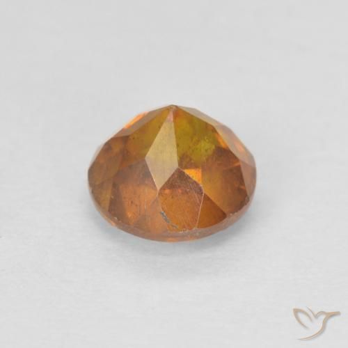 Sphalerite Gemstone in 5.3 mm Size for Sale, Sphalerite Stone in Cider Orange Color