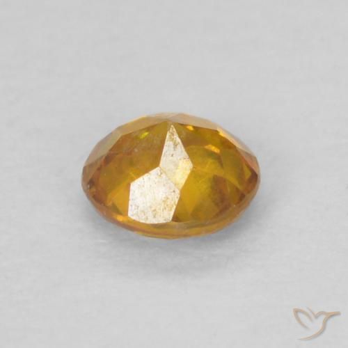 Sphalerite Gemstone in 3.5 mm (calibrated) Size for Sale, Sphalerite Stone in Golden Orange Color