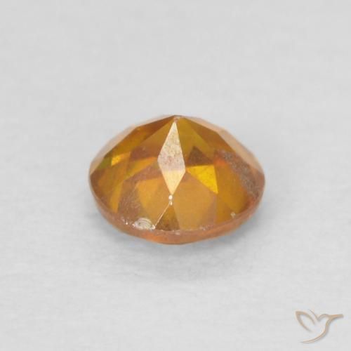 Sphalerite Gemstone in 3.5 mm (calibrated) Size for Sale, Sphalerite Stone in Medium Orange Color