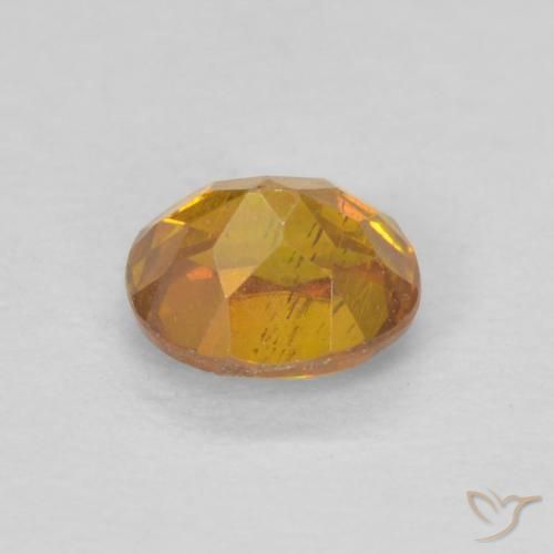 Sphalerite Gemstone in 4.5 x 3.8 mm Size for Sale, Sphalerite Stone in Honey Orange Color