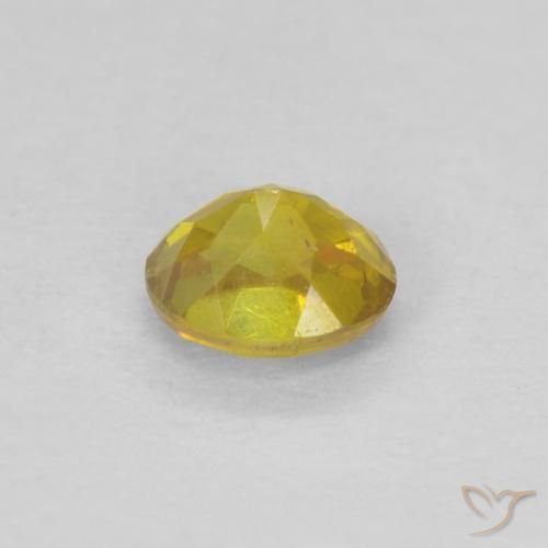 Sphalerite Gemstone in 3.9 x 3.3 mm Size for Sale, Sphalerite Stone in Golden-Orange Color