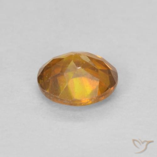 Sphalerite Gemstone in 4.4 x 3.8 mm Size for Sale, Sphalerite Stone in Orange-Gold Color
