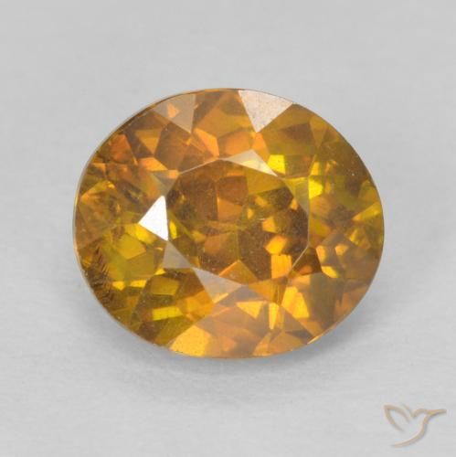 1.43ct Natural Golden-Brown Sphalerite, Oval, VS-SI