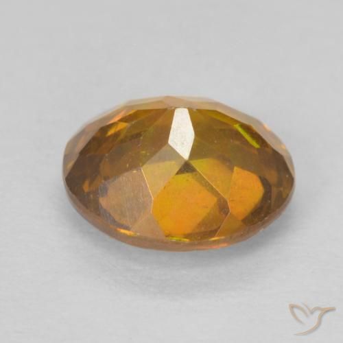 Sphalerite Gemstone in 7 x 6.1 mm Size for Sale, Sphalerite Stone in Golden-Brown Color