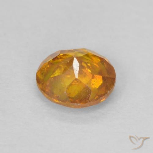 Sphalerite Gemstone in 4.7 mm Size for Sale, Sphalerite Stone in Apricot Orange Color