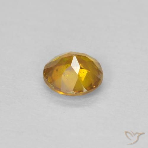 Sphalerite Gemstone in 3.7 mm Size for Sale, Sphalerite Stone in Honey Orange Color