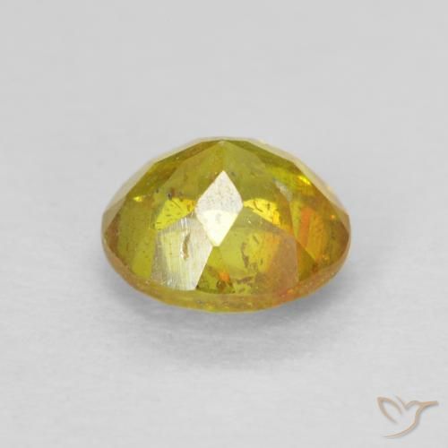 Sphalerite Gemstone in 5.3 mm Size for Sale, Sphalerite Stone in Medium Yellow Color