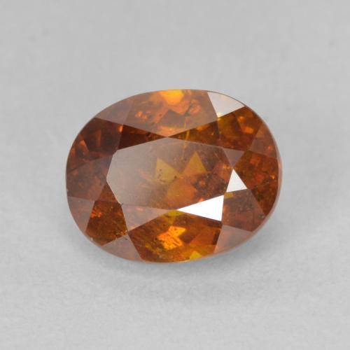 2.17 ct Orange Sphalerite Stone, Natural Sphalerite in Oval Facet Shape for Sale