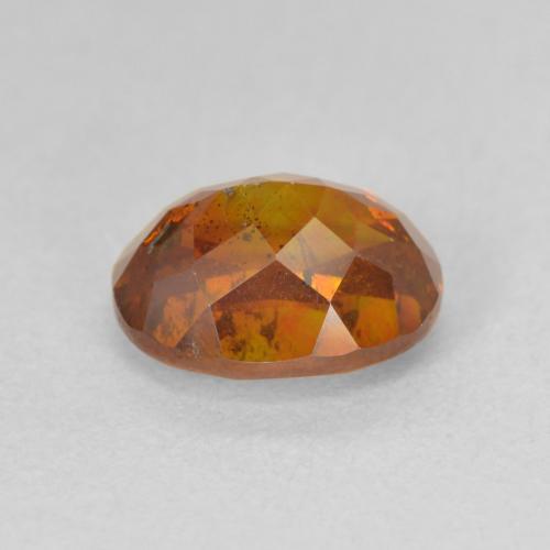 Sphalerite Gemstone in 8 x 6.4 mm Size for Sale, Sphalerite Stone in Deep Orange Color