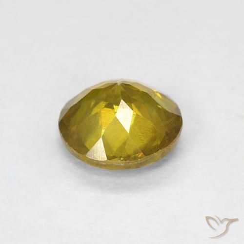 Sphalerite Gemstone in 5.7 mm Size for Sale, Sphalerite Stone in Medium Yellow Color
