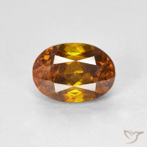 1.63ct Natural Brownish Orange Sphalerite, Oval, SI-I1