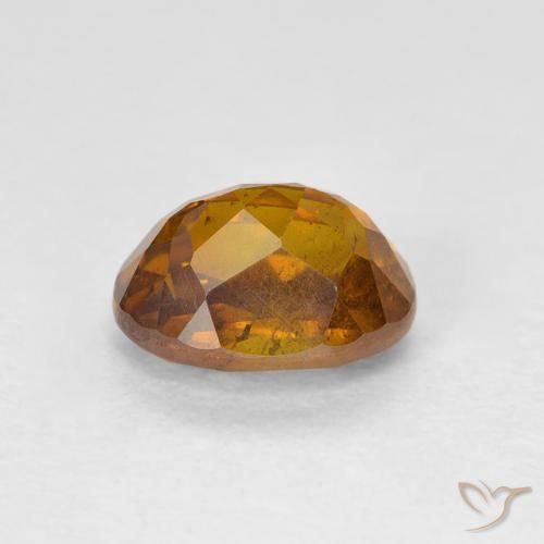 Sphalerite Gemstone in 7.3 x 5.3 mm Size for Sale, Sphalerite Stone in Brownish Orange Color