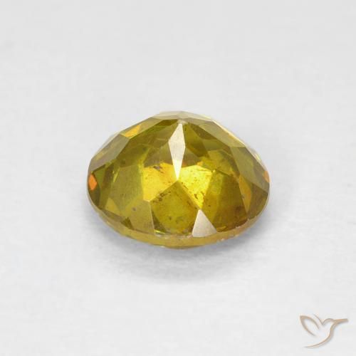 Sphalerite Gemstone in 6.5 mm (calibrated) Size for Sale, Sphalerite Stone in Yellowish Gold Color