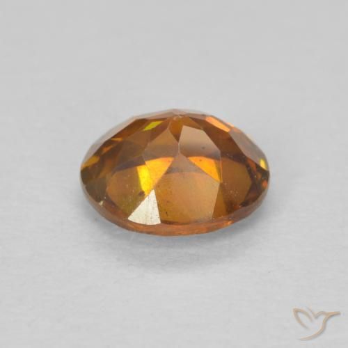 Sphalerite Gemstone in 5.6 x 5 mm Size for Sale, Sphalerite Stone in Earth Orange Color