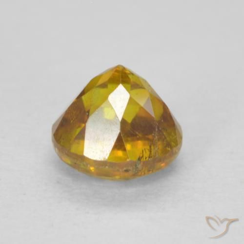 Sphalerite Gemstone in 4.5 mm (calibrated) Size for Sale, Sphalerite Stone in Medium Yellow Color