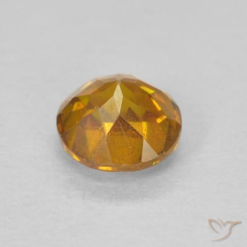 Sphalerite Gemstone in 4.5 mm (calibrated) Size for Sale, Sphalerite Stone in Deep Orange-Gold Color