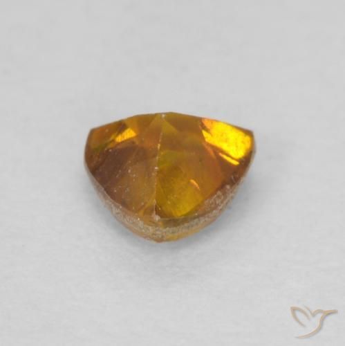 Sphalerite Gemstone in 3.7 x 3.5 mm Size for Sale, Sphalerite Stone in Dark Orange Color