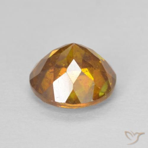 Sphalerite Gemstone in 6.5 mm (calibrated) Size for Sale, Sphalerite Stone in Orange Brown Color