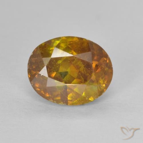 2.05ct Natural Gold Sphalerite, Oval, SI-I1