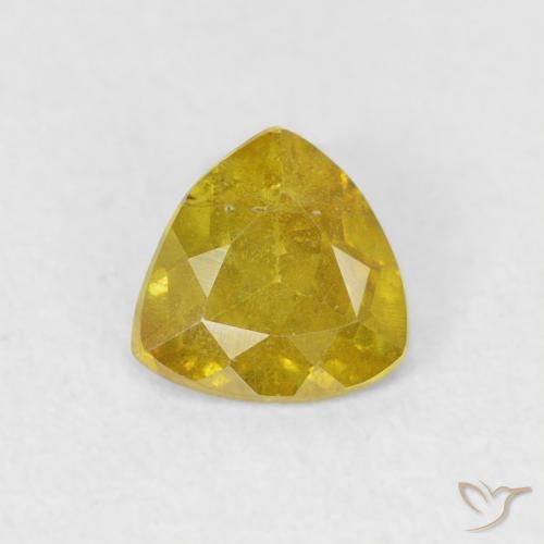 0.52ct Natural Pale Yellow Sphalerite, Trillion, SI-I1