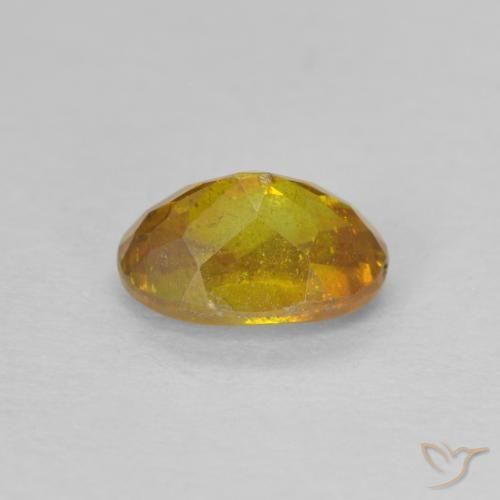 Sphalerite Gemstone in 6.2 x 4.3 mm Size for Sale, Sphalerite Stone in Medium Gold Color