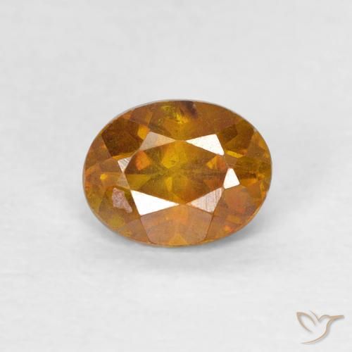 0.67ct Natural Golden-Brown Sphalerite, Oval, SI-I1