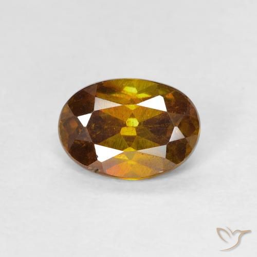 1.04ct Natural Dark Gold Sphalerite, Oval, SI-I1