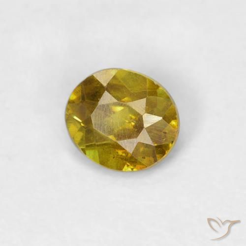 0.31 ct Golden Sphalerite Stone, Natural Sphalerite in Oval Facet Shape for Sale