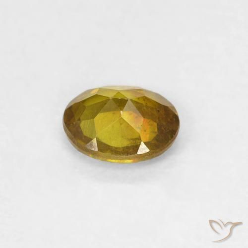Sphalerite Gemstone in 4.4 x 3.7 mm Size for Sale, Sphalerite Stone in Yellowish Golden Color