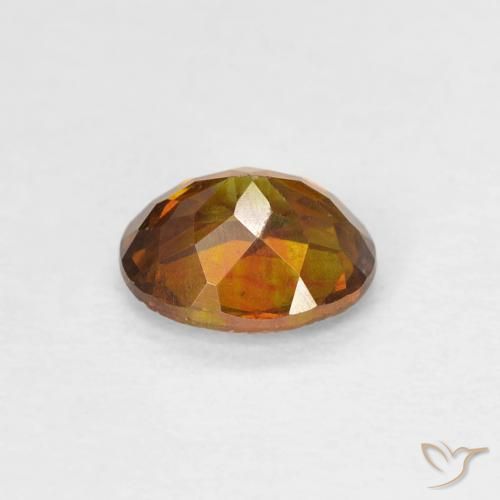 Sphalerite Gemstone in 5.9 x 4.9 mm Size for Sale, Sphalerite Stone in Brownish Golden Color