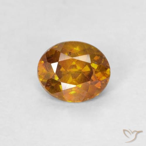 0.40ct Natural Golden-Brown Sphalerite, Oval, SI-I1