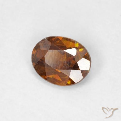 0.31 ct Orange Sphalerite Stone, Natural Sphalerite in Oval Facet Shape for Sale