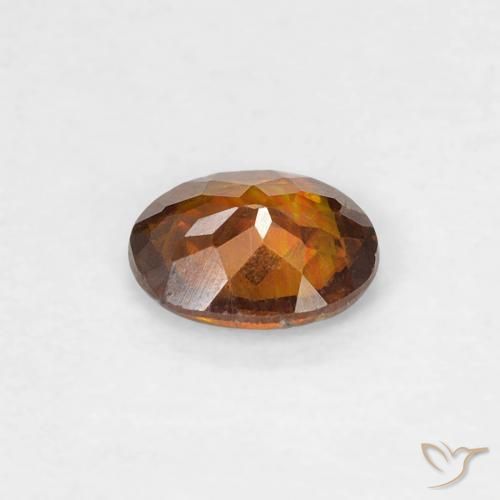 Sphalerite Gemstone in 4.7 x 3.8 mm Size for Sale, Sphalerite Stone in Medium Dark-Orange Color