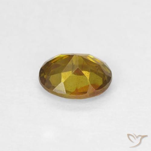 Sphalerite Gemstone in 4.8 x 4 mm Size for Sale, Sphalerite Stone in Golden-Brown Color