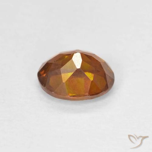 Sphalerite Gemstone in 5.9 x 4.9 mm Size for Sale, Sphalerite Stone in Brownish Orange Color