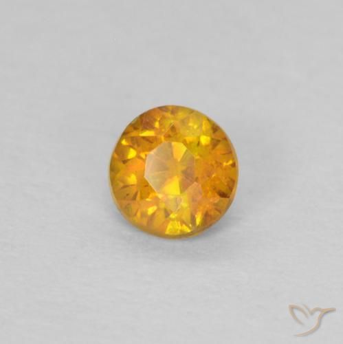 0.25 ct Golden Sphalerite Stone, Natural Sphalerite in Diamond-Cut Shape for Sale